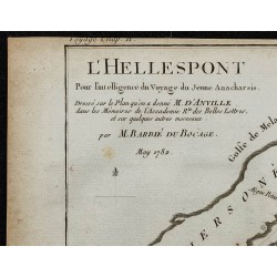 1788 - Carte de l'Hellespont (Dardanelles) 