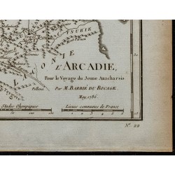 1788 - Carte de l’Arcadie (Péloponnèse) 