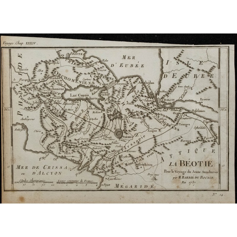 1788 - Carte de la Béotie 