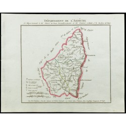 Gravure de 1802 - Département de l'Ardèche - 1