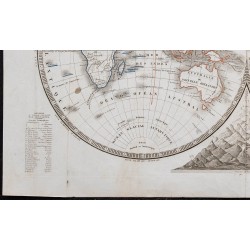 1848 - Mappemonde en deux hémisphères 