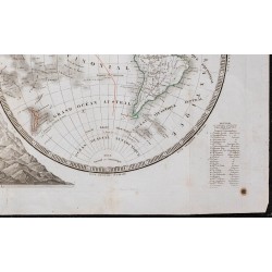 1848 - Mappemonde en deux hémisphères 