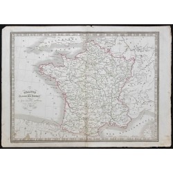 1848 - Carte de France de l'ancien régime 