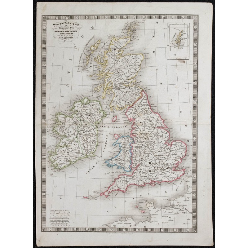 1848 - Carte des Îles britanniques 