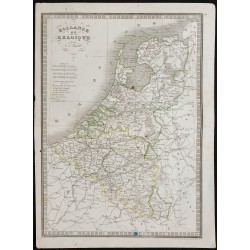 1848 - Carte de Hollande et de Belgique 