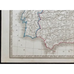 1848 - Carte de l'Espagne et du Portugal 