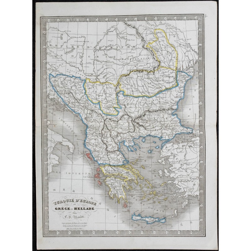 1848 - Carte de la Turquie d'Europe 
