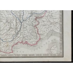 1848 - Carte des provinces romaines de la Gaule 