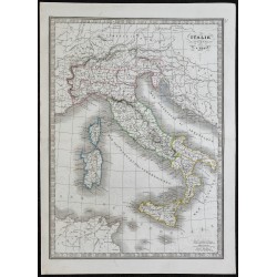1848 - Carte de l'Italmie antique 