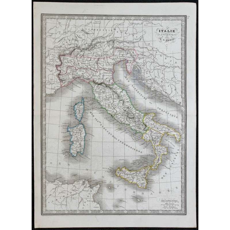 1848 - Carte de l'Italmie antique 