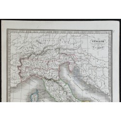 1848 - Carte de l'Italmie antique 