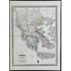 1848 - Carte de la Grèce antique 