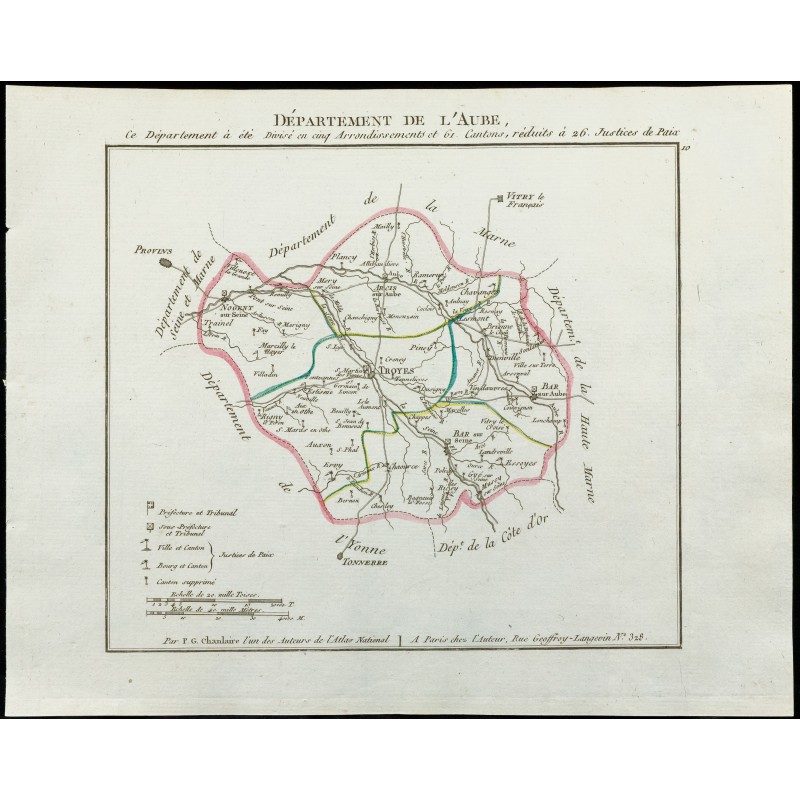 Gravure de 1802 - Département de l'Aube - 1