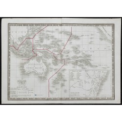 1848 - Carte de l’Océanie et de l'Australie 