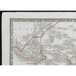 1848 - Carte de l’Océanie et de l'Australie 