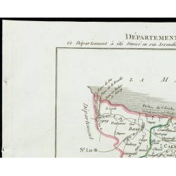 Gravure de 1802 - Département du Calvados - 2