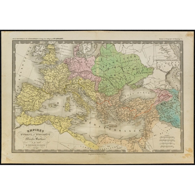 1850ca - Carte des Empires d’Orient et d’Occident 