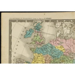 1850ca - Carte d'Europe des peuples barbares 