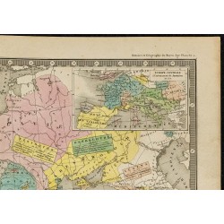 1850ca - Carte d'Europe des peuples barbares 