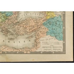1850ca - Carte d'Europe des peuples barbares 
