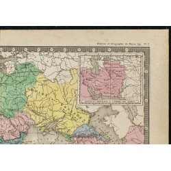 1850ca - Carte d'Europe après les invasions arabes 