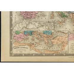 1850ca - Carte d'Europe après les invasions arabes 