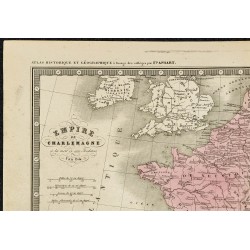 1850ca - Carte de l'Empire de Charlemagne 