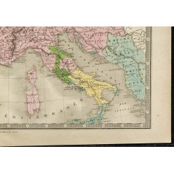 1850ca - Carte de l'Empire de Charlemagne 
