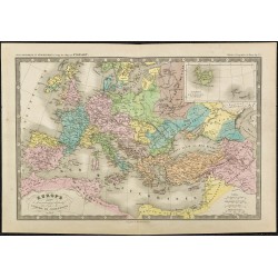 1850ca - Carte de l'Europe après Charlemagne 