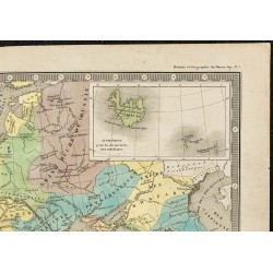 1850ca - Carte de l'Europe après Charlemagne 