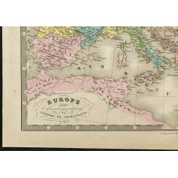 1850ca - Carte de l'Europe après Charlemagne 