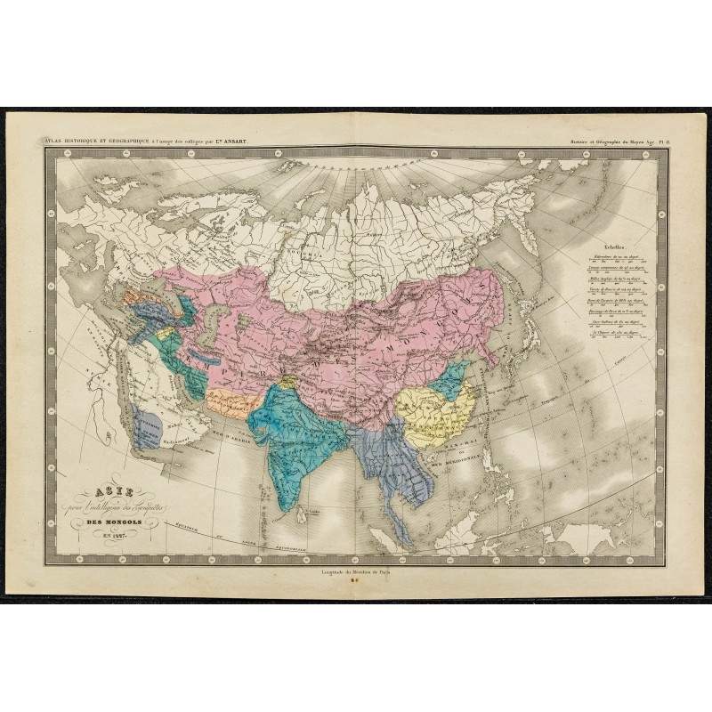 1850ca - Empire des mongols en 1227 