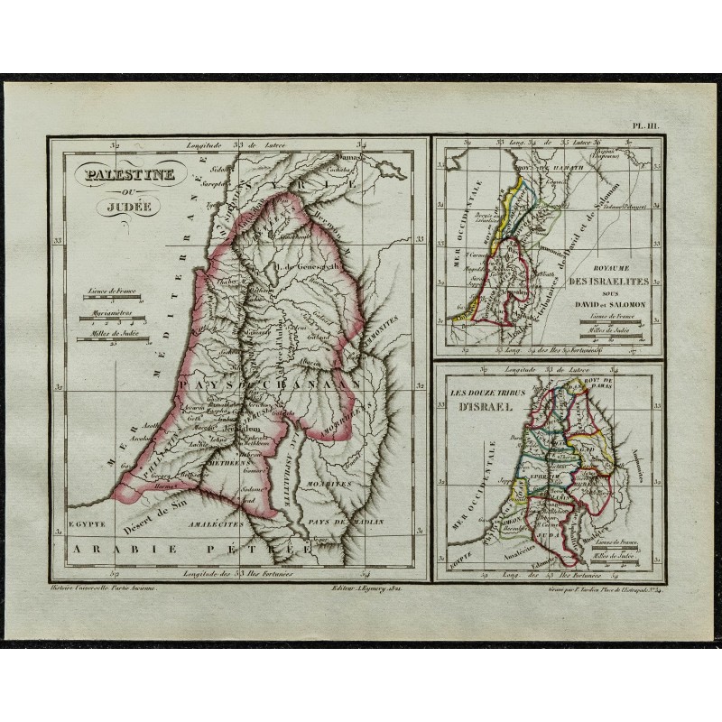 1822 - Carte de la Palestine 