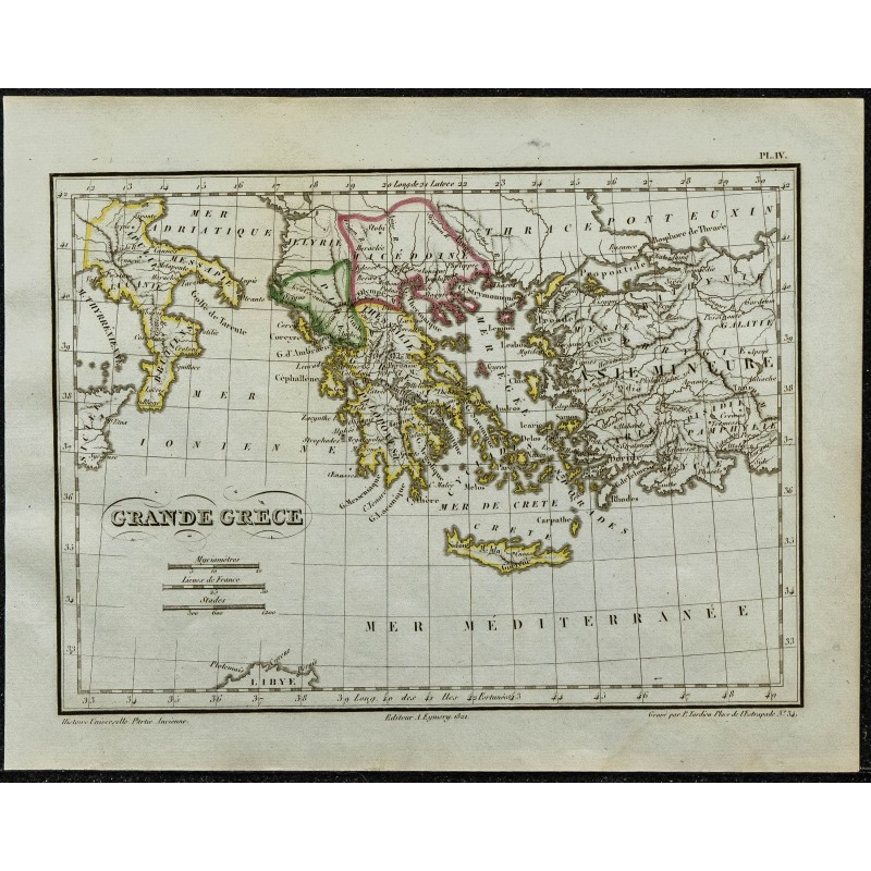 1822 - Carte de la grande Grèce 