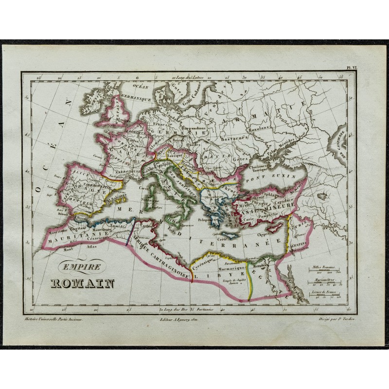 1822 - Carte de l'Empire romain 