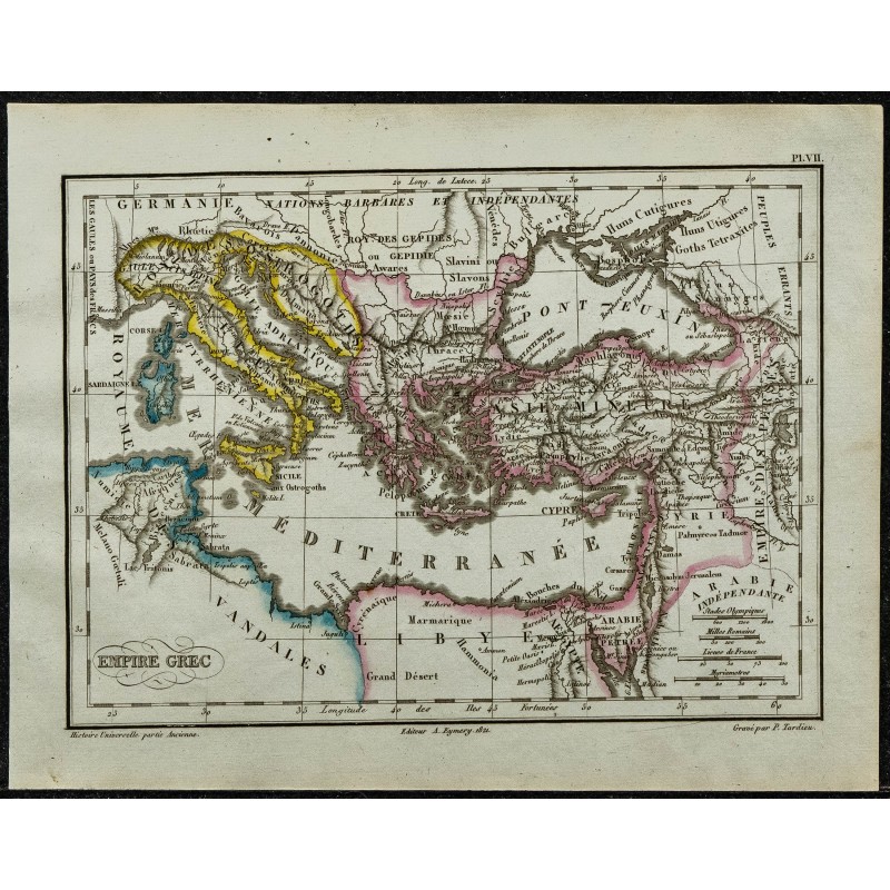1822 - Carte de l'Empire Grec 