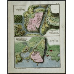 1822 - Plan de Jérusalem et Syracuse 