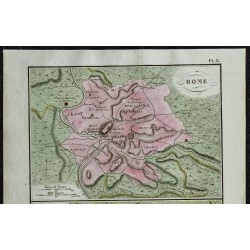 1822 - Plan de Rome et de Constantinople 