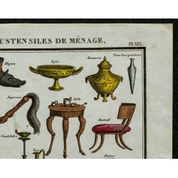 1822 - Vaisseaux, Char, Vases, et Ustensiles de l'antiquité 