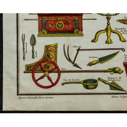 1822 - Vaisseaux, Char, Vases, et Ustensiles de l'antiquité 