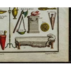 1822 - Vaisseaux, Char, Vases, et Ustensiles de l'antiquité 