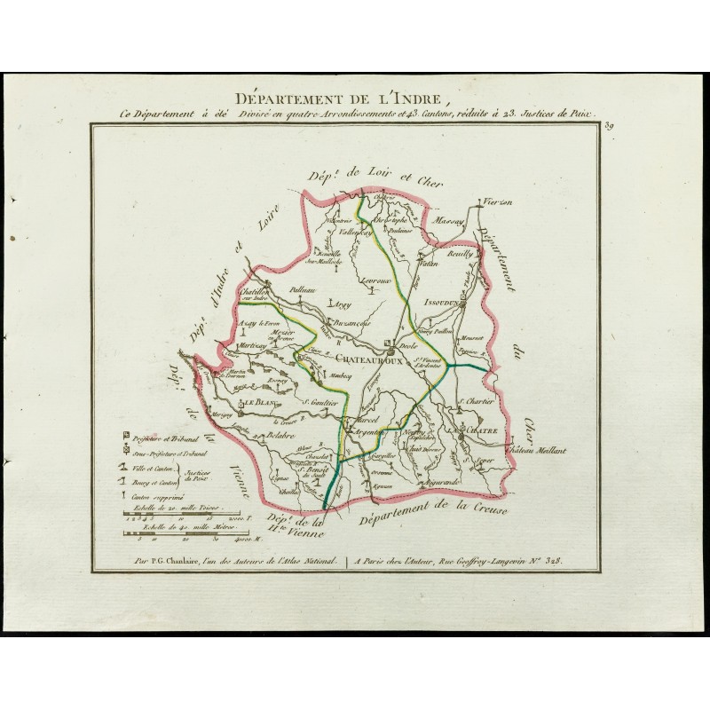 Gravure de 1802 - Département de l'Indre - 1
