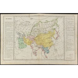 Gravure de 1860ca - Carte de l'Asie - 1
