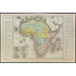 Gravure de 1860ca - Carte de l'Afrique (physique) - 1