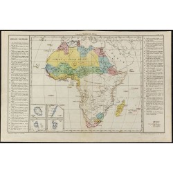 Gravure de 1860ca - Carte de l'Afrique - 1