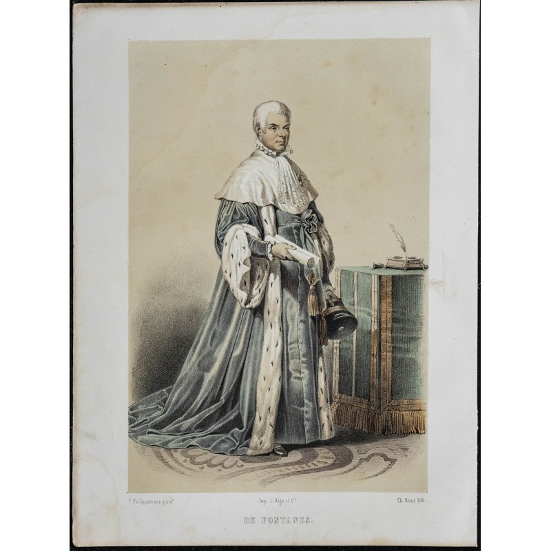 Gravure de 1846 - Portrait de Fontanes - 1