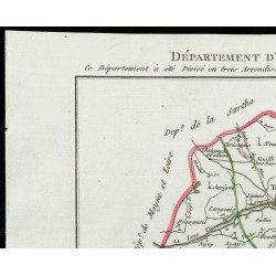 Gravure de 1802 - Département d'Indre et Loire - 2