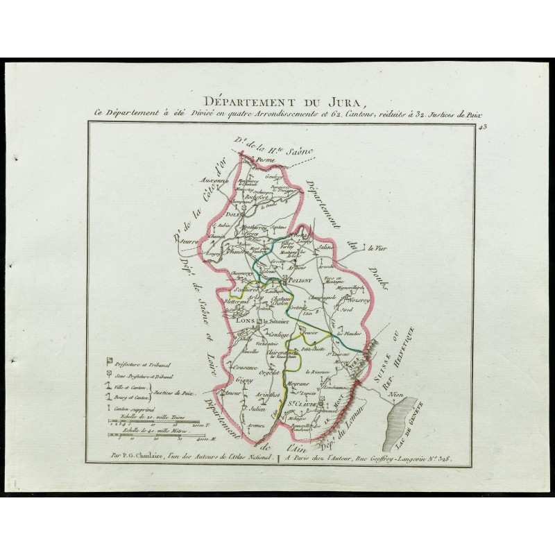 Gravure de 1802 - Département du Jura - 1