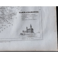Gravure de 1833 - Département de Tarn-et-Garonne - 5