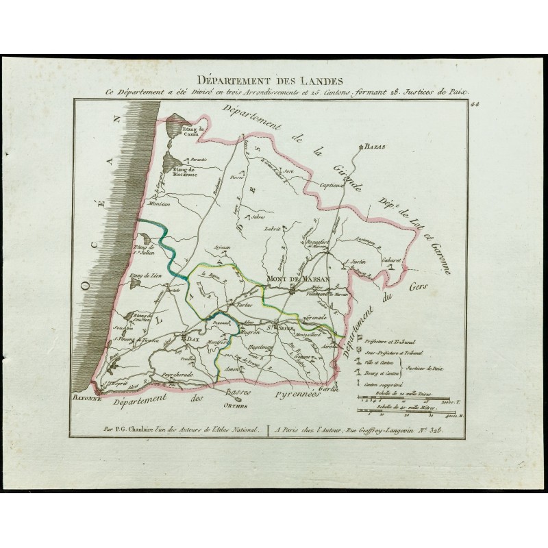 Gravure de 1802 - Département des Landes - 1